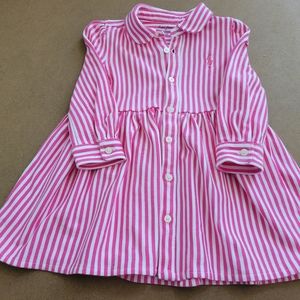 Pink and white stripe dress